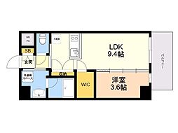 LUMINOUS ALFACIO(ルミナス アルファシオ) 1LDKの間取図画像