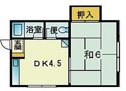 寿荘 1DKの間取図画像