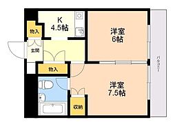 メゾン・ド・セリーズ 2Kの間取図画像