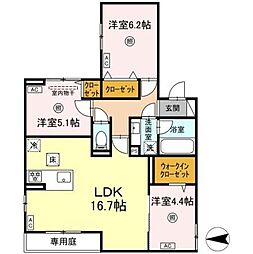トリシア長丘 3LDKの間取図画像