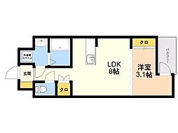 INFINITYGRANDE 1LDKの間取図画像