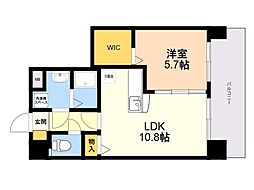 CourtMidi 1LDKの間取図画像