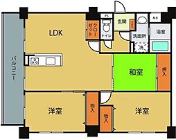 サンコーポ井尻 3LDKの間取図画像