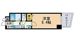 メゾン・ド・クレール 1Kの間取図画像