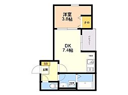 横手南町AP A棟(仮) 1DKの間取図画像