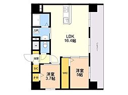 MODERN ASPIRATION 大橋 2LDKの間取図画像