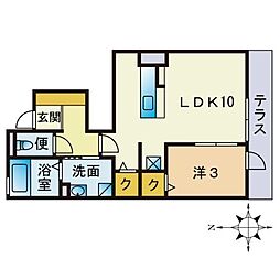 第5アベニュー 1LDKの間取図画像
