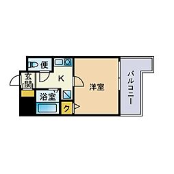 アーバン遊大橋 1Kの間取図画像