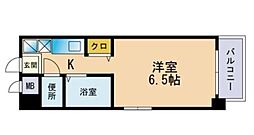 グレイス室見 1Kの間取図画像