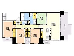 プレミスト愛宕 4LDKの間取図画像