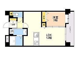 エスペランサ姪浜 1LDKの間取図画像