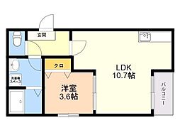 IlVivace 1LDKの間取図画像