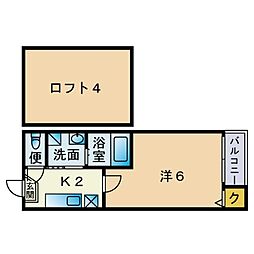 FELICE1 1Kの間取図画像