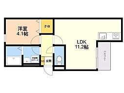 石丸3丁目AP(仮) 1LDKの間取図画像