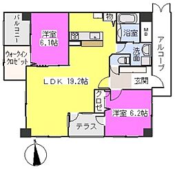 インピース.YS 2LDKの間取図画像