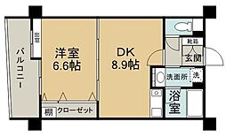 エスペランサ姪浜 1LDKの間取図画像
