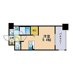 エンクレスト姪浜 ワンルームの間取図画像