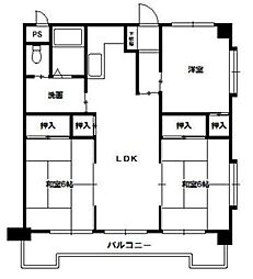 グレーシア上山門 3LDKの間取図画像