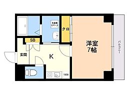 SOLEIL ATAGO 1Kの間取図画像