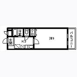 リファインド2000 1Kの間取図画像