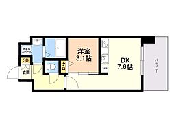 ルーセント　ヴィヴァ糸島 2階1DKの間取り
