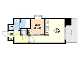 ルーセント　ヴィヴァ糸島 4階1DKの間取り