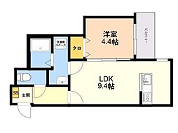 フォレスト横浜 1LDKの間取図画像
