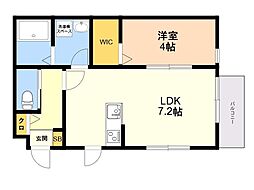 Filato糸島II 1LDKの間取図画像