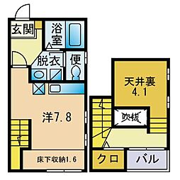MAISONETIC彩 ワンルームの間取図画像