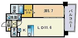 プレアデス 1LDKの間取図画像