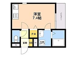 仮称)西区今宿東2丁目A棟 ワンルームの間取図画像
