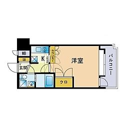 エステート・モア別府 1Kの間取図画像