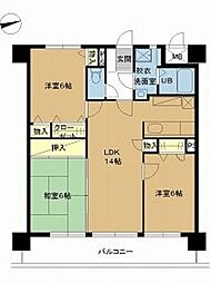 レキシントンスクエア小笹 3LDKの間取図画像