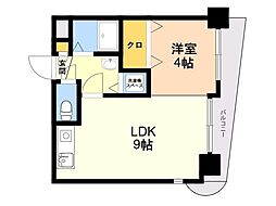 エレガンス長尾 1LDKの間取図画像