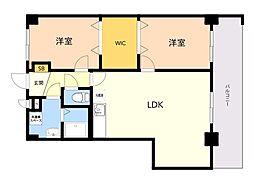 東野ビル 2LDKの間取図画像