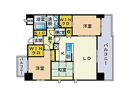 アクシオン別府駅前プレミアム 3LDKの間取図画像