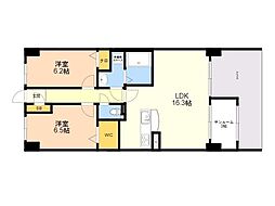 VegaLight別府 2LDKの間取図画像