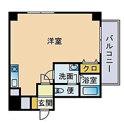 マインド鳥飼 ワンルームの間取図画像