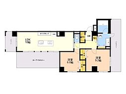 The TEN GOOD祖原2 2LDKの間取図画像