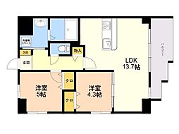 間取図画像 2LDK