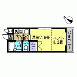 間取図画像 1K