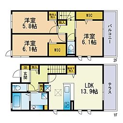 Avenircour2 3LDKの間取図画像