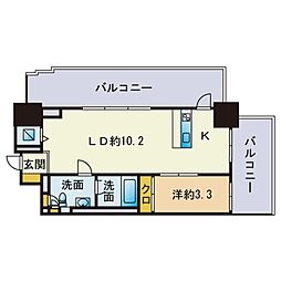 西新テングッドシティ 1LDKの間取図画像