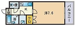 藤崎カステリア 1Kの間取図画像