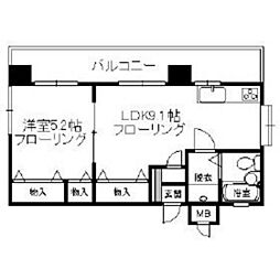 藤和高取ホームズ 1LDKの間取図画像