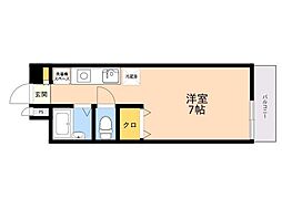 メゾンマコイ原 1Kの間取図画像