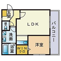 エアリーズ 1LDKの間取図画像