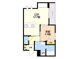 西新ステラレジデンス 1LDKの間取図画像