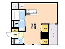 APL-tage西新 ワンルームの間取図画像