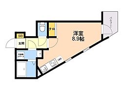 サンライトI ワンルームの間取図画像
